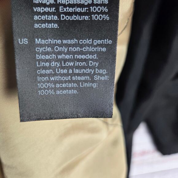 COS Black Satin Midi Turtleneck Dress Sz 12 Relaxed Fit Modern Luxury Minimalist - Picture 11 of 16